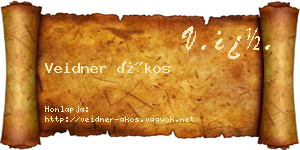 Veidner Ákos névjegykártya